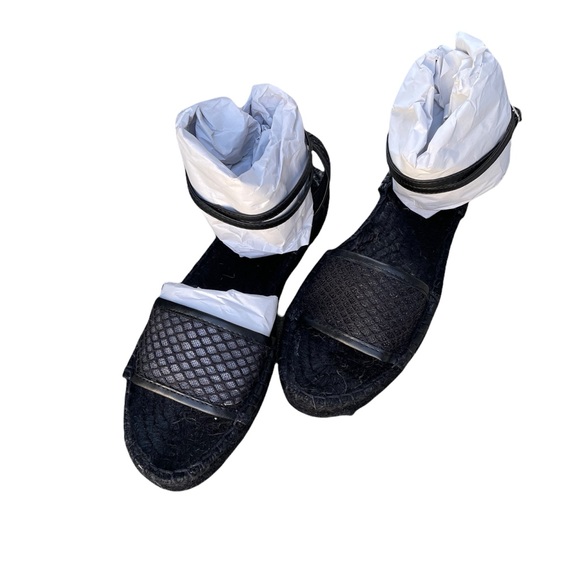 Anthropologie Platform Espadrille Sandals Size 7.5 black - Picture 3 of 5